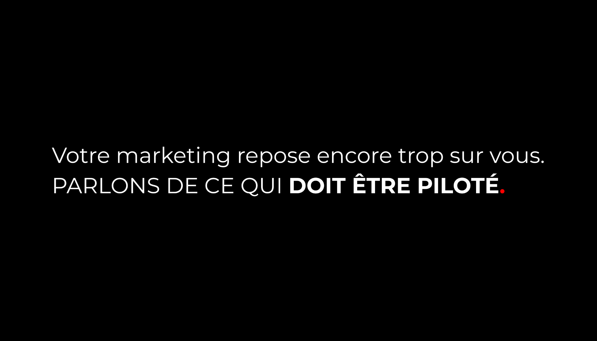 direction marketing et communication externalisée — VISUELROUGE Message invitant les dirigeants à échanger avec VISUELROUGE sur les sujets marketing et communication qui nécessitent un pilotage.